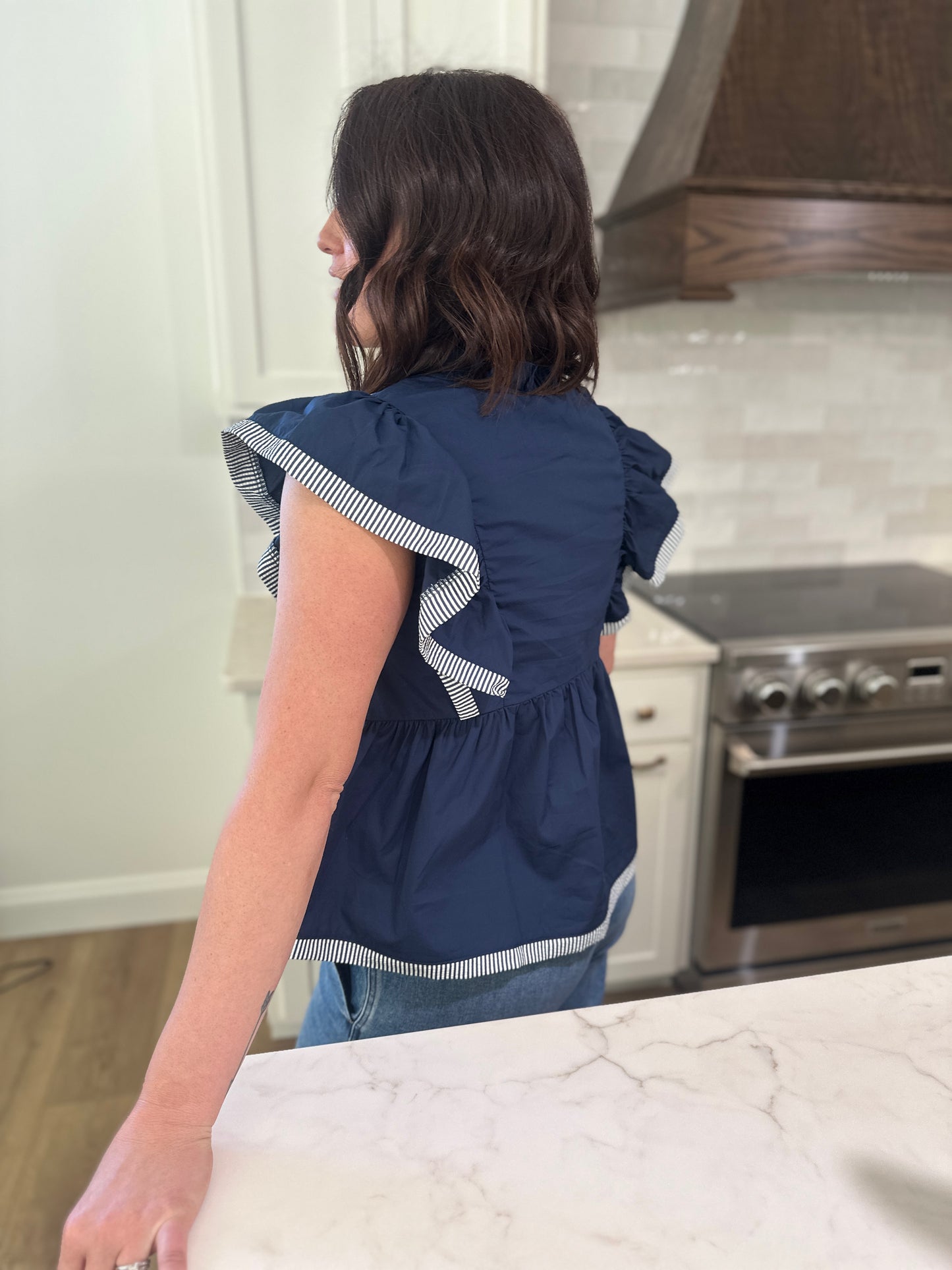 Mableton Ruffle Sleeve Blouse