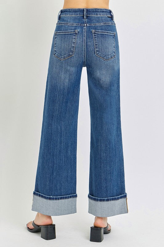 Risen New Hope Tummy Control High Rise Cuffed Jeans