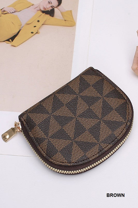 Vegan Leather Monogram Card Holder Wallet