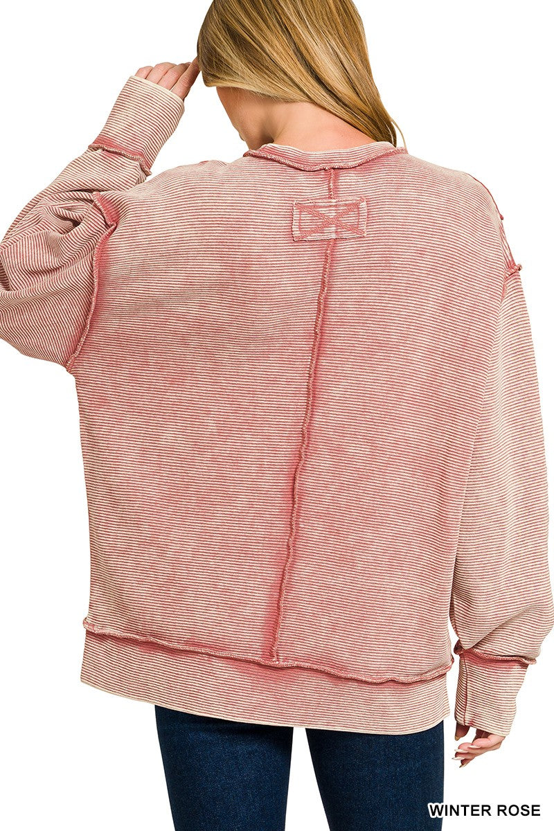 Blaine Acid Wash Pullover Sweater