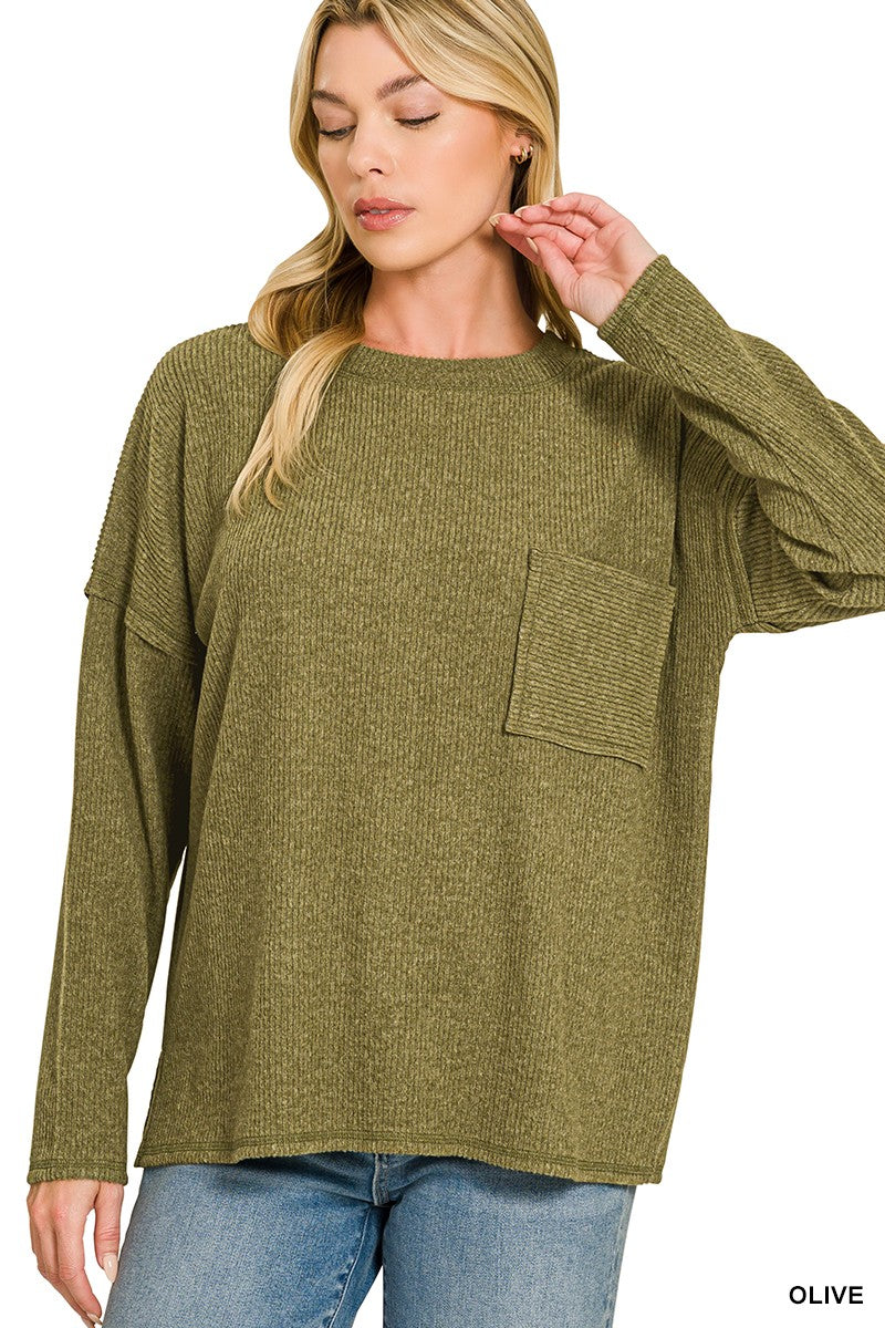 Missoula Ribbed Melange Sweater