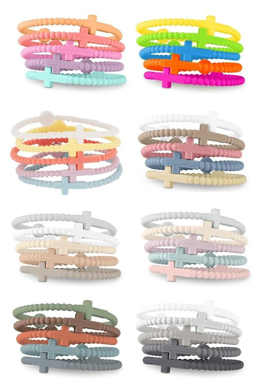 Jesus Cross Silicone Bracelets