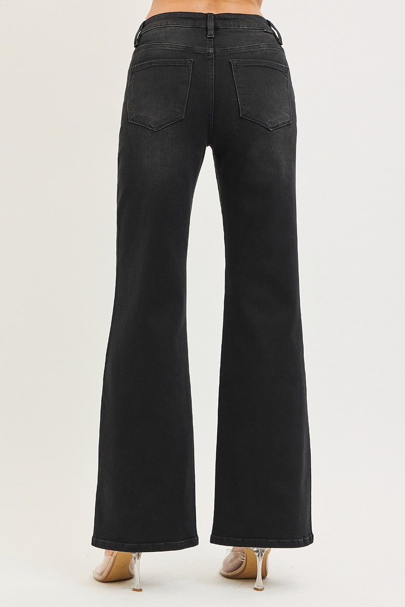Risen Green Bay Tummy Control High Rise Wide Leg Jeans