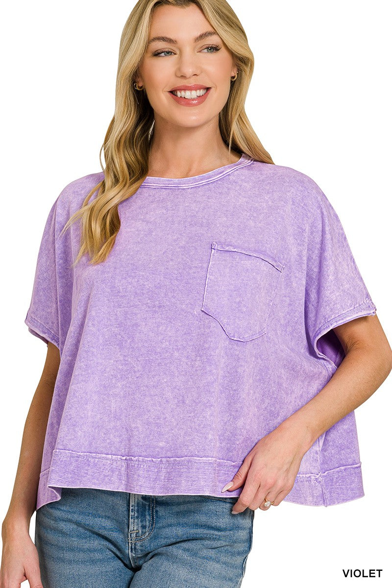 Baton Rouge Washed Oversize Top
