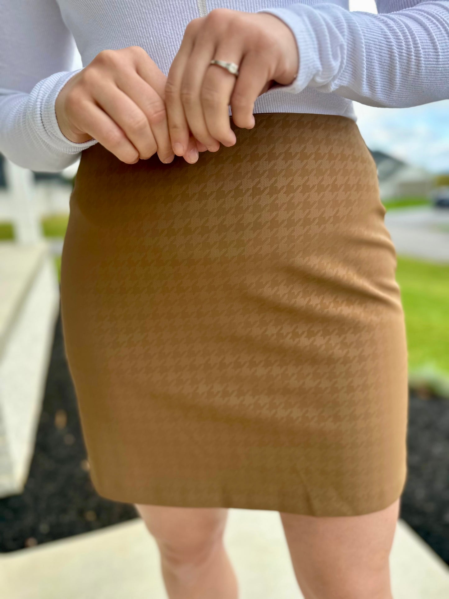 Crocker Houndstooth Skirt