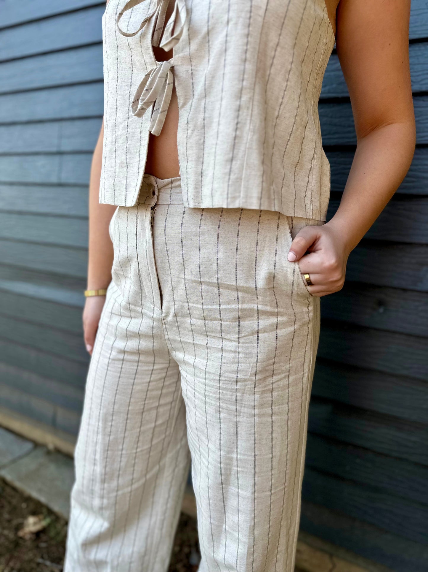 Perley Natural Stripe Pant
