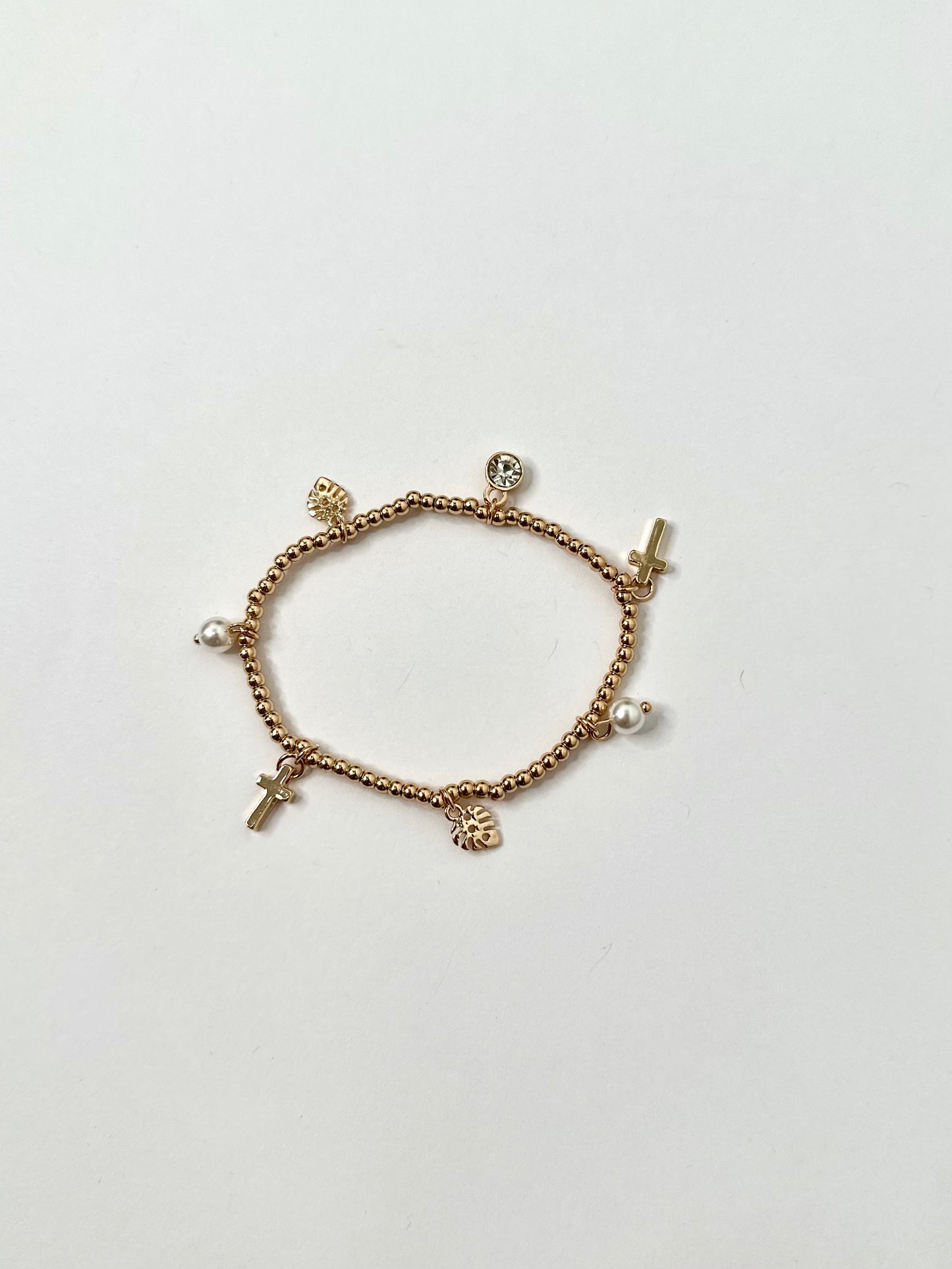 Cross & Multi Charm Bracelet