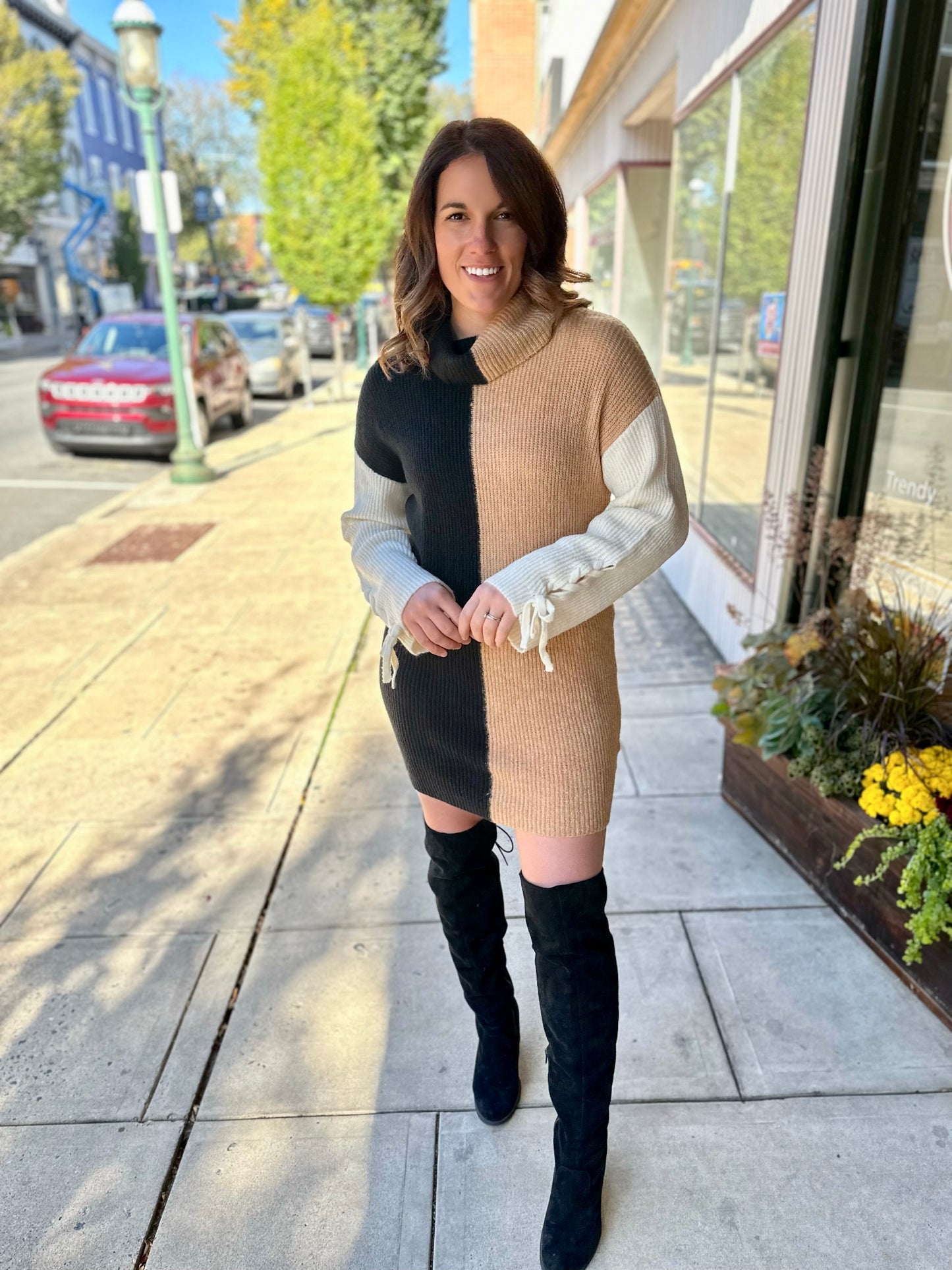 Lonely No More Color Block Dress