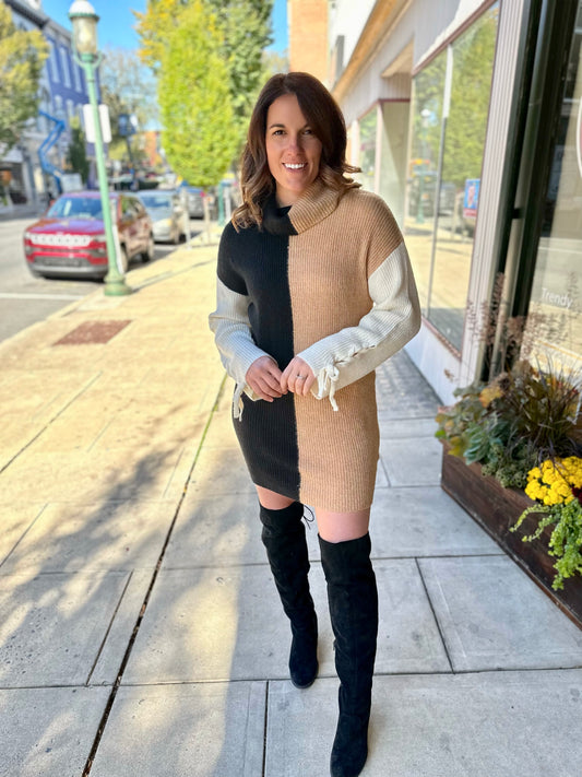 Lonely No More Color Block Dress