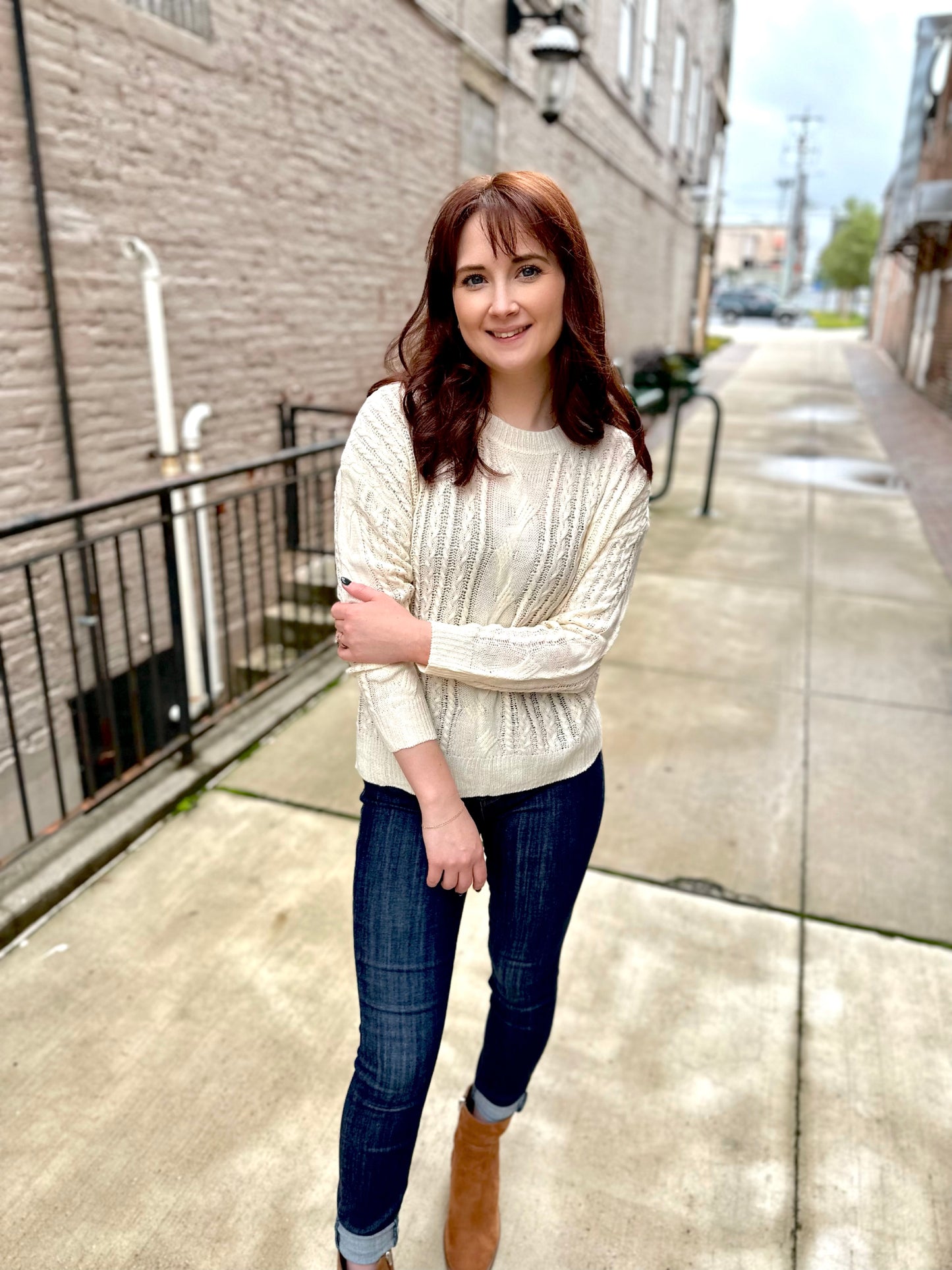 Wherever You Will Go Textured Sweater