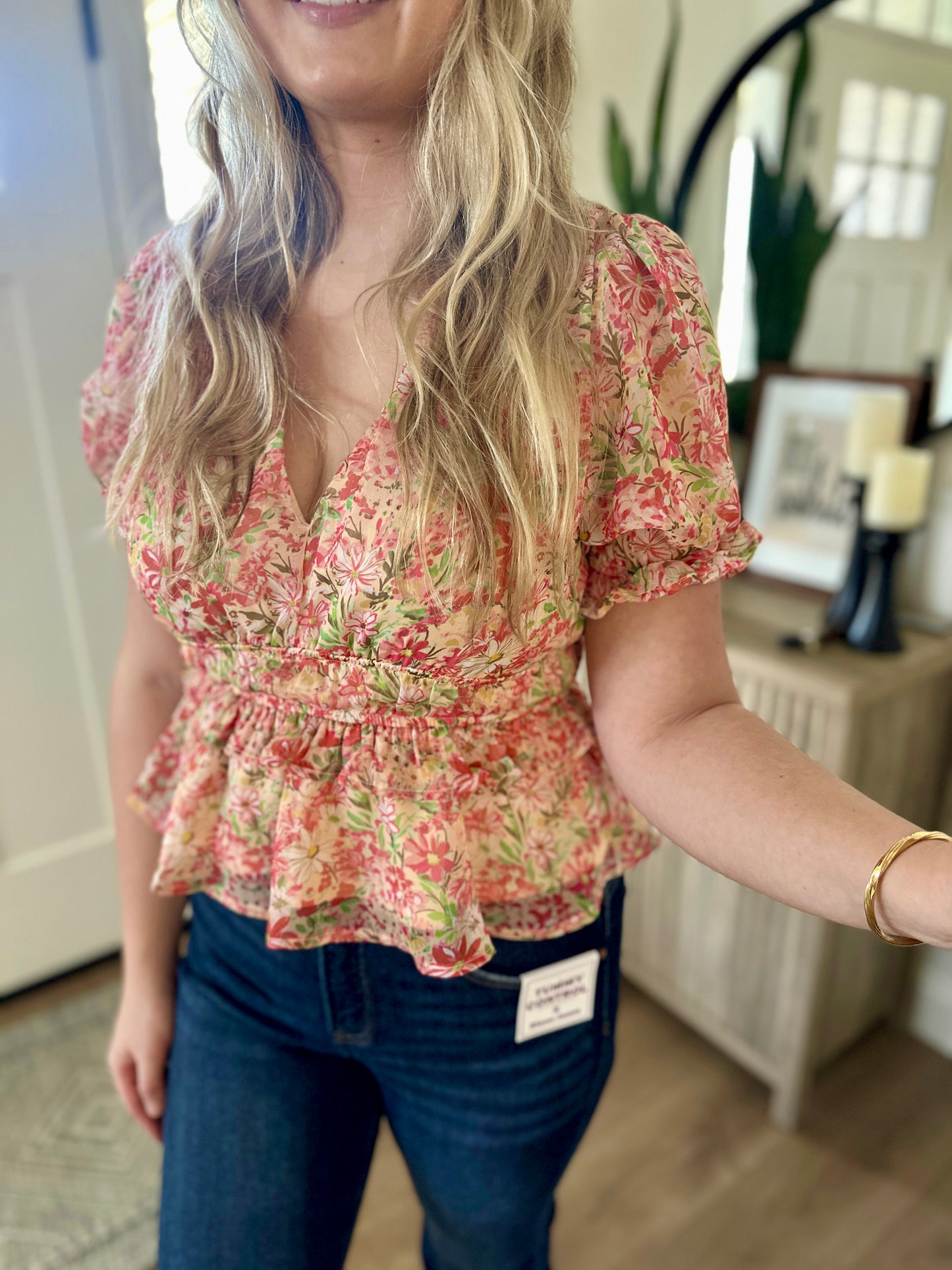 Ellicott City Floral Blouse
