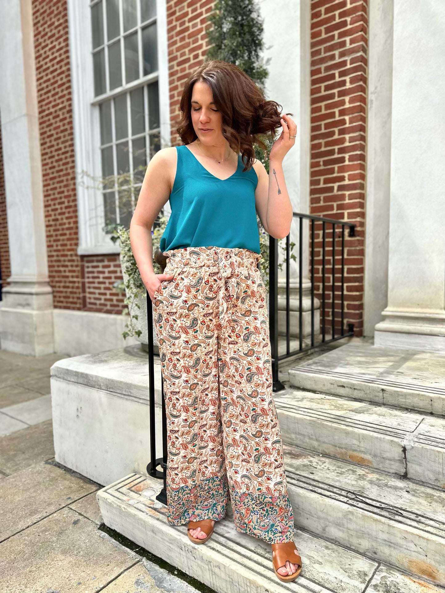 Alabaster Floral Printed Pants