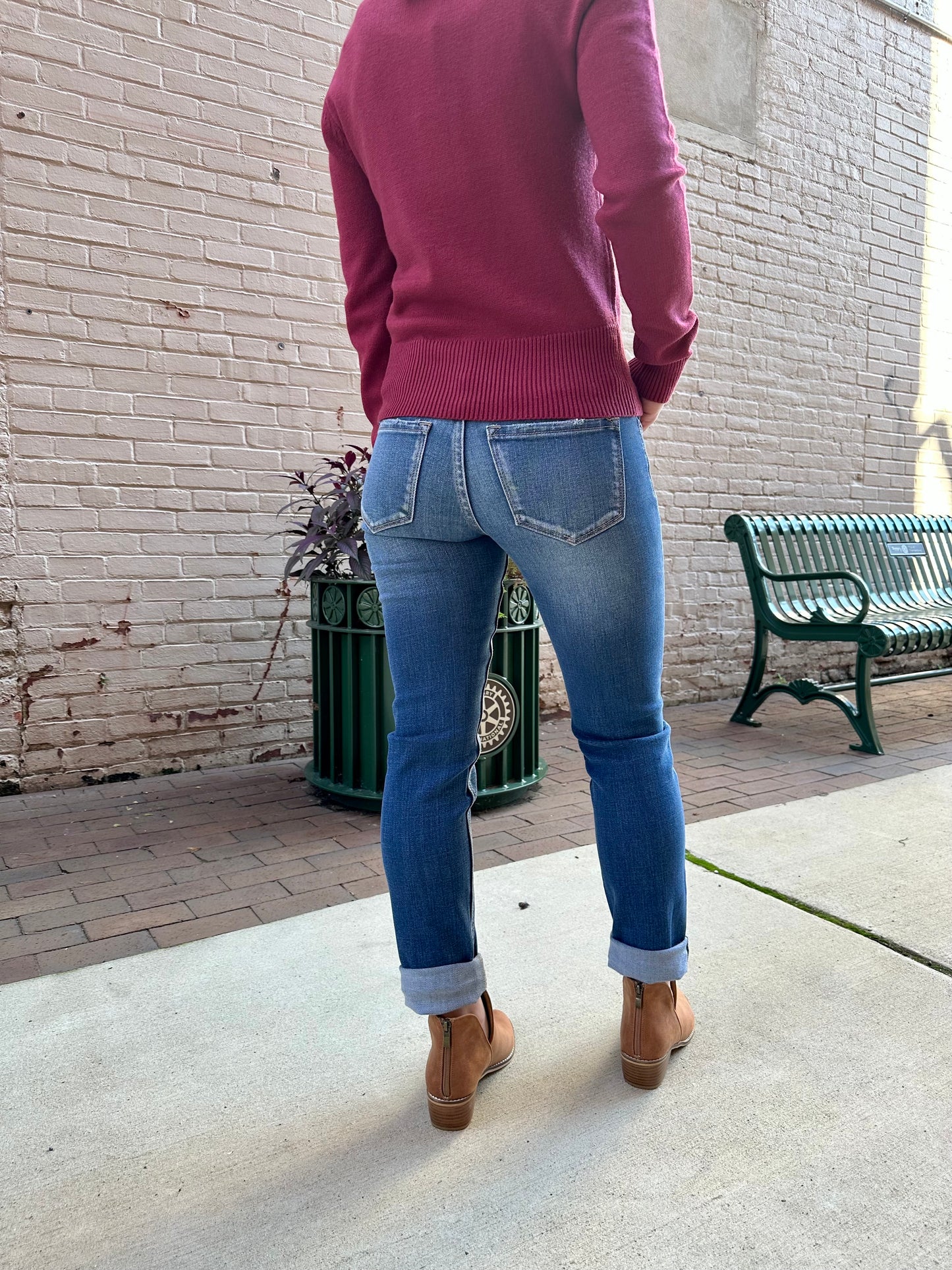 Kancan Hannah Mid Rise Skinny Straight Jean