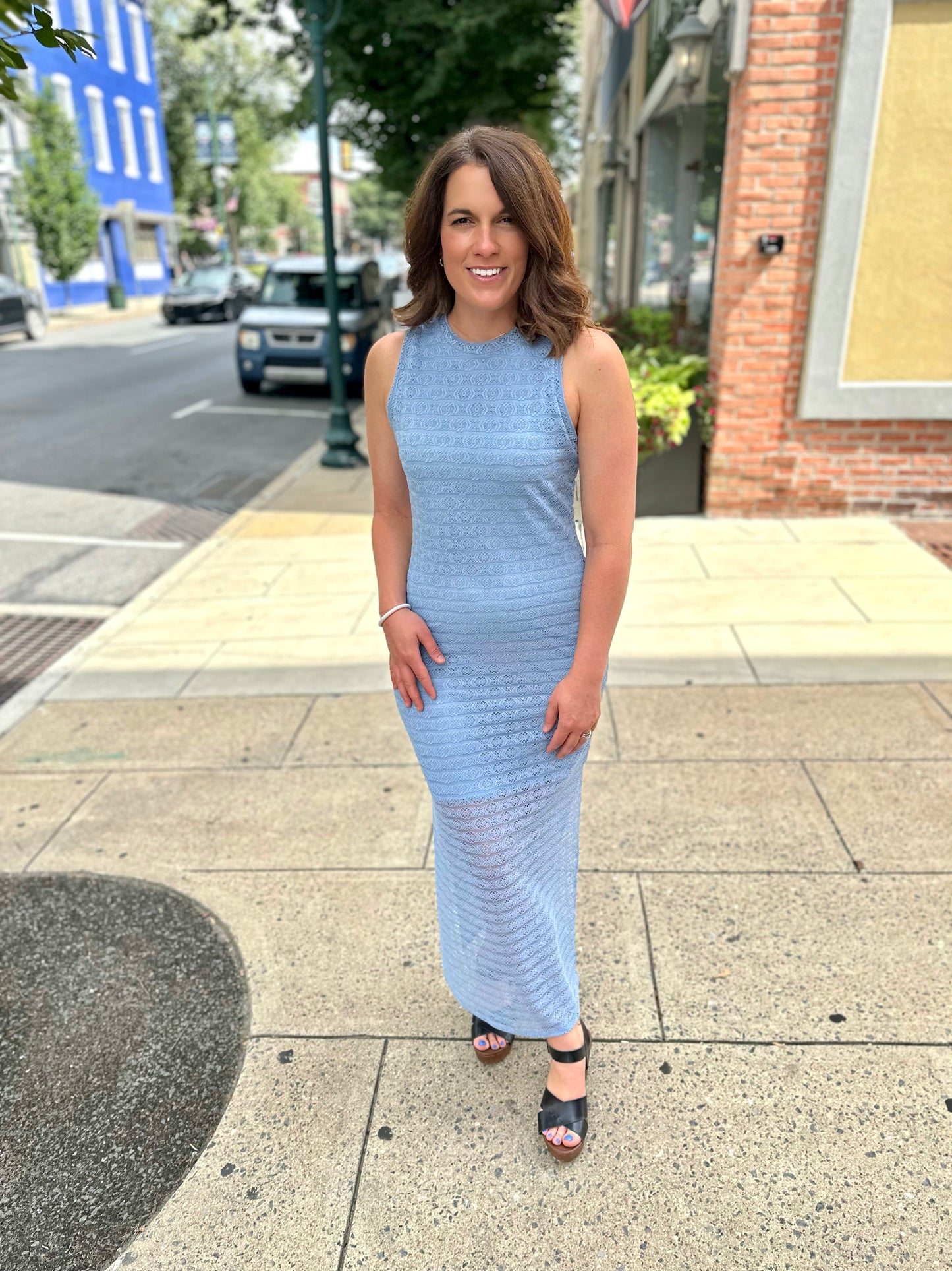 Indian Springs Slit Midi Dress
