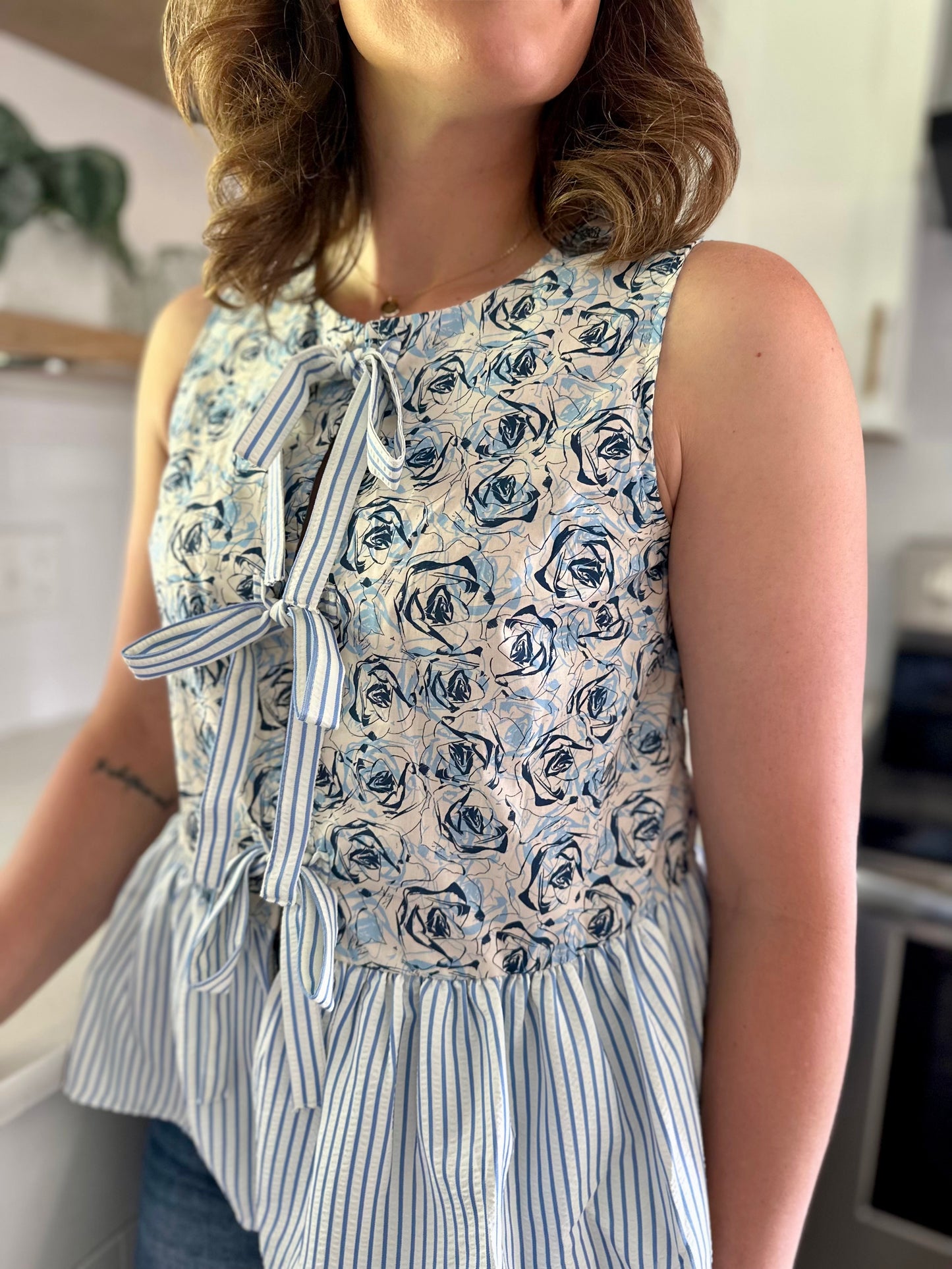 Burlington Floral Tie Top