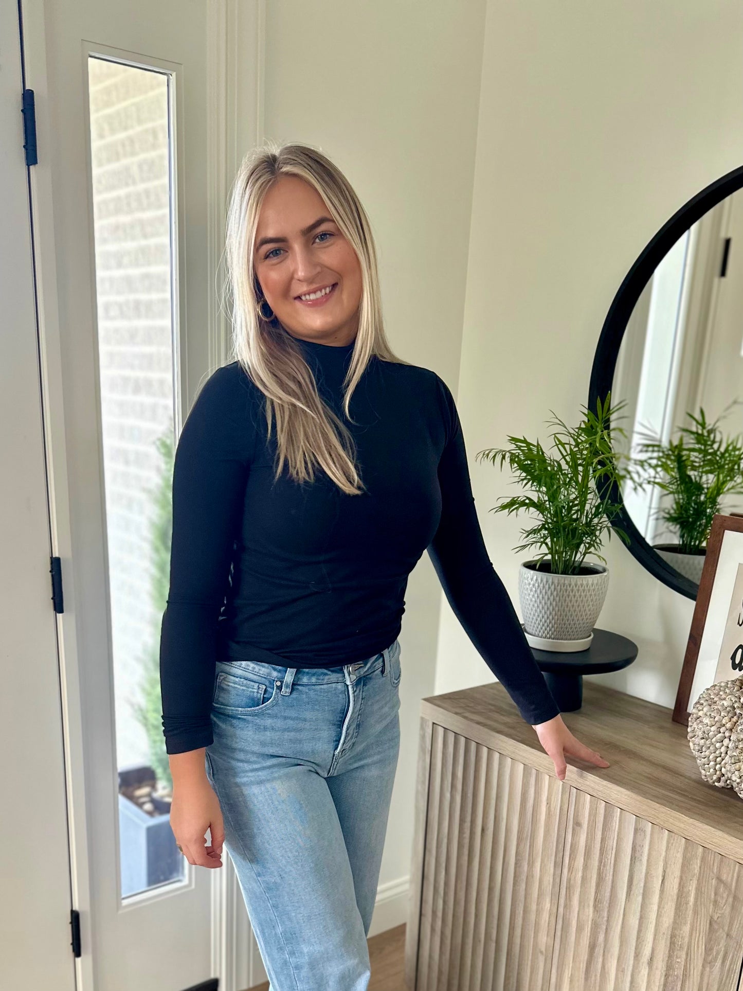 Frisco Mock Neck Turtleneck Top