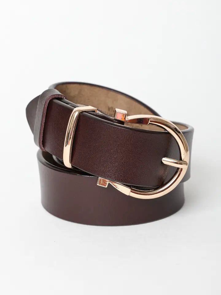 Horseshoe Gold Buckle Belt
