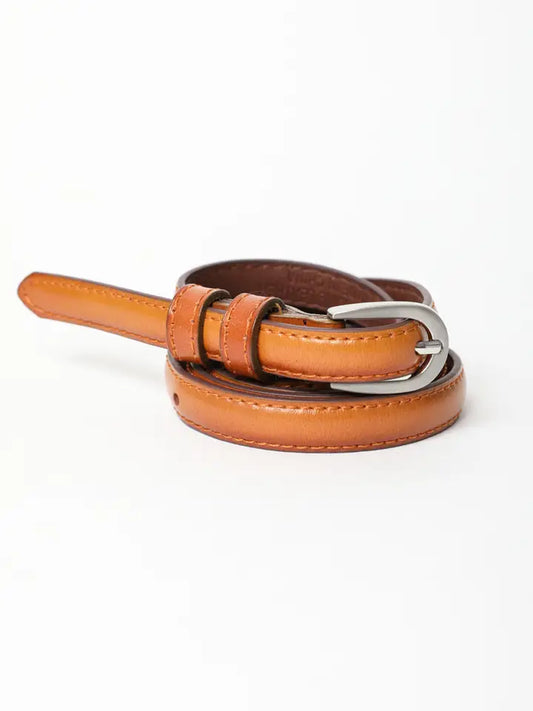 Skinny Horseshoe Buckle Belt