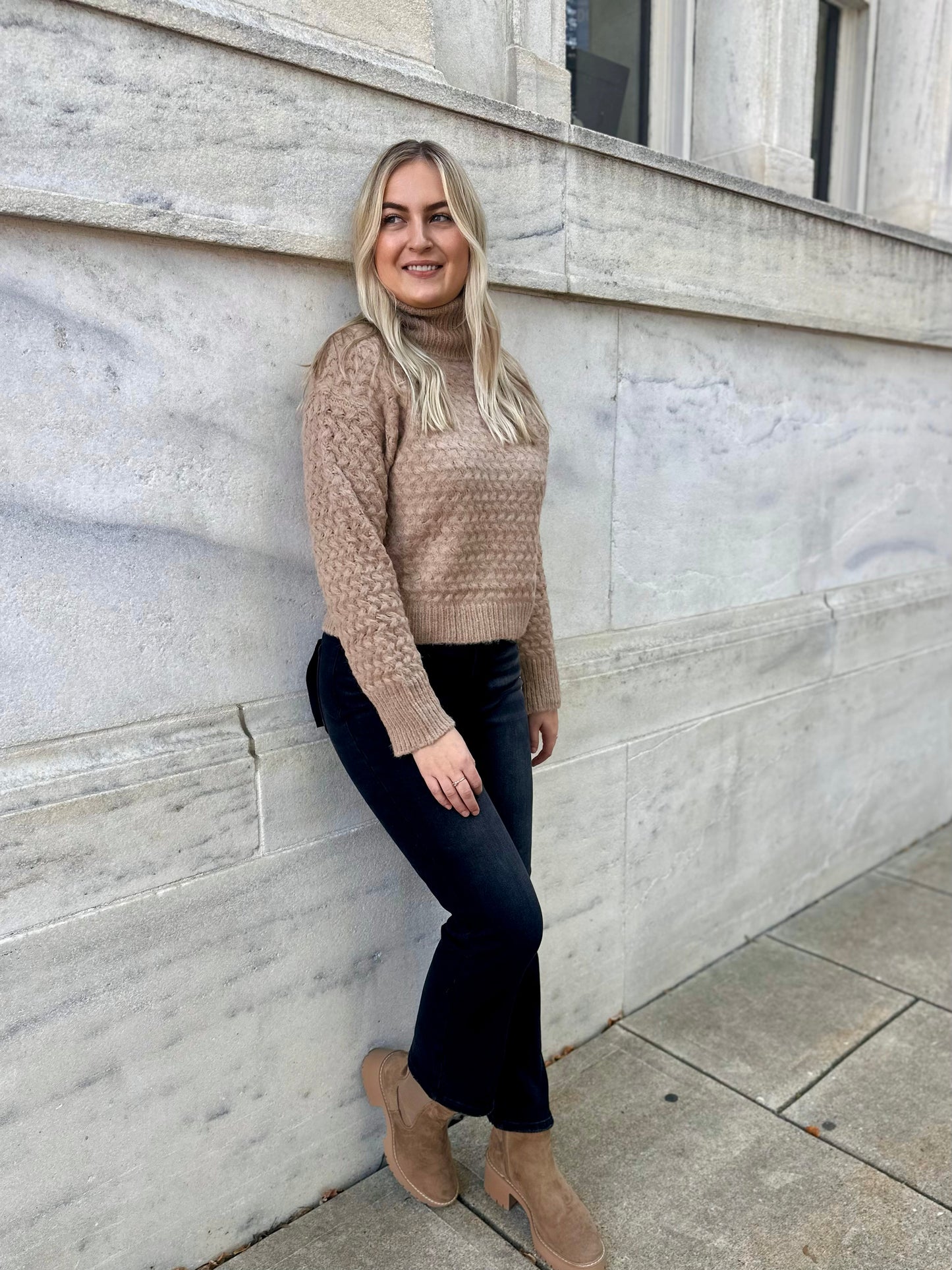 Malo Textured Turtleneck Sweater