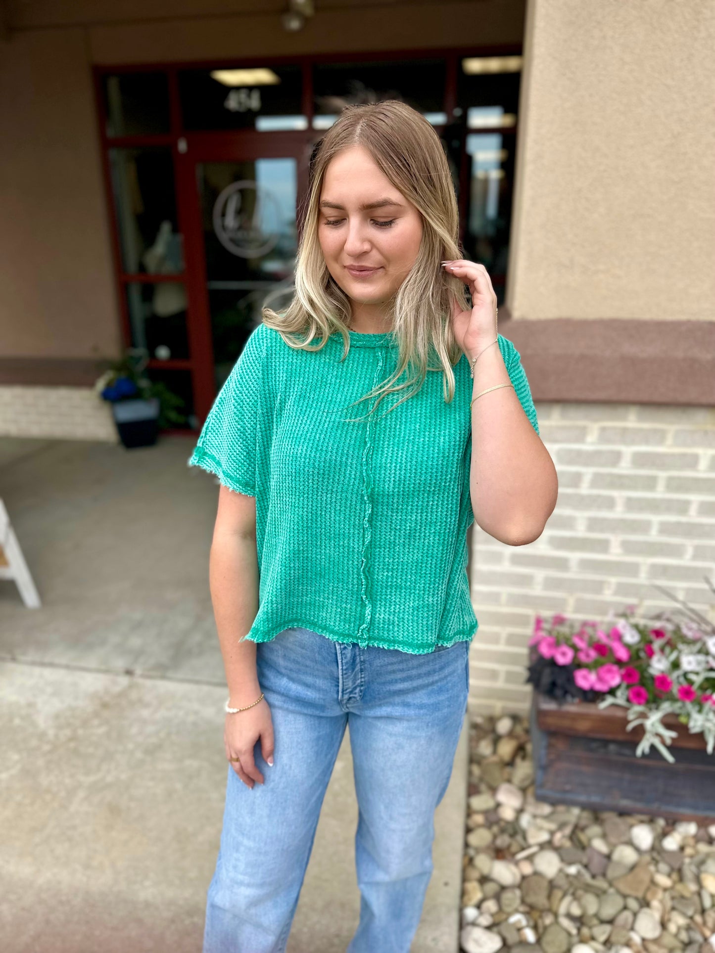 Marysville Waffle Knit Top