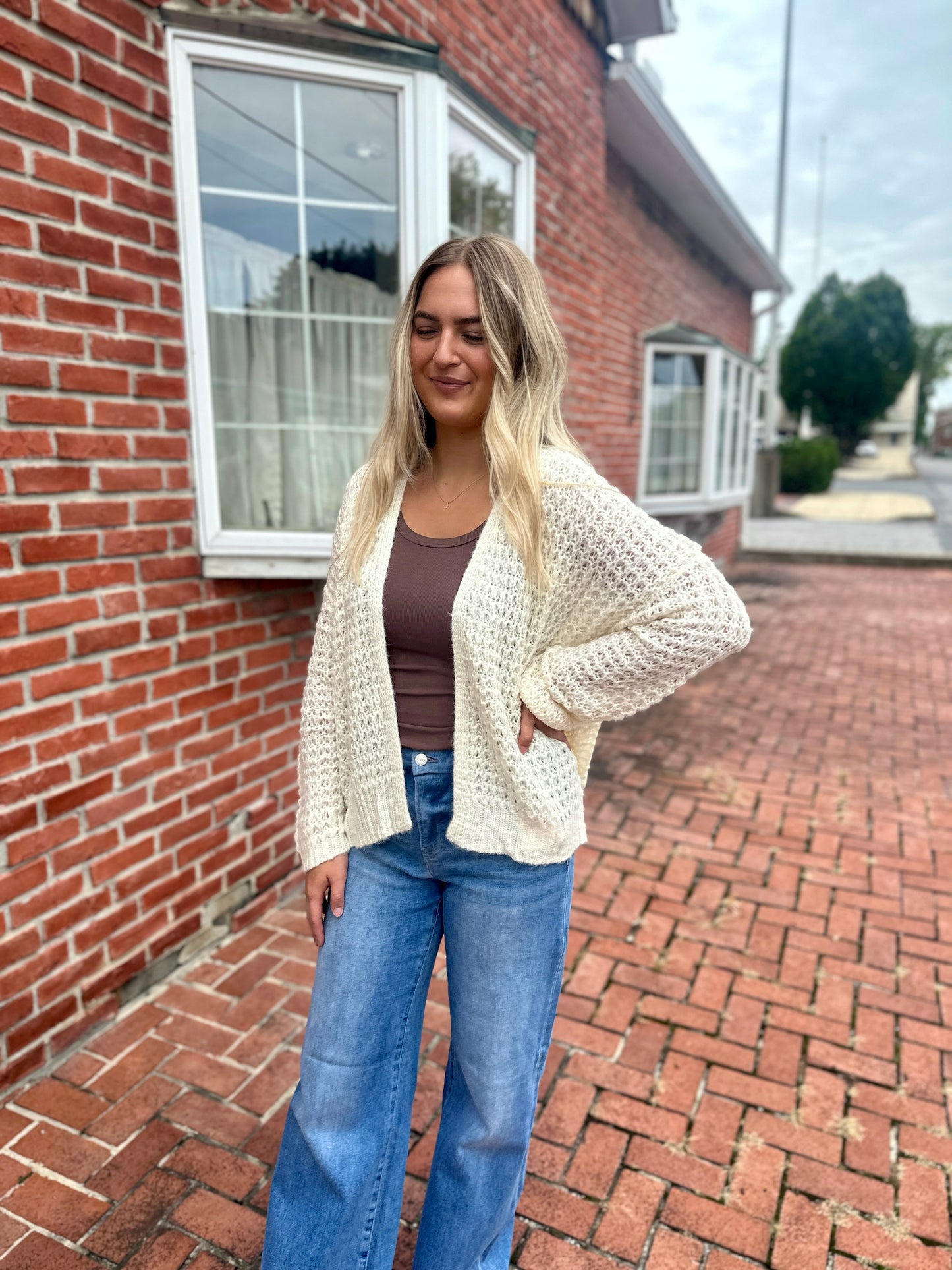 Claremont Open Waffle Cardigan