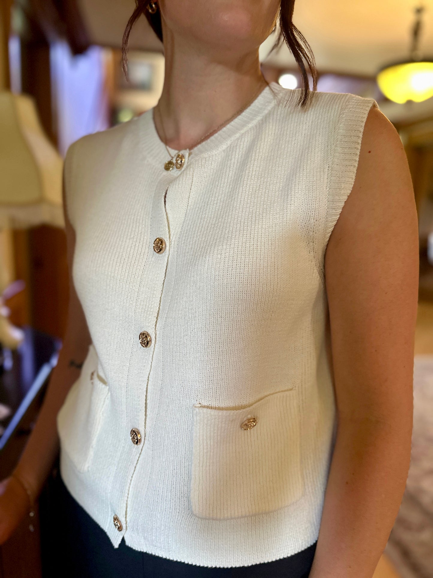 Rock House Button Down Sweater Vest