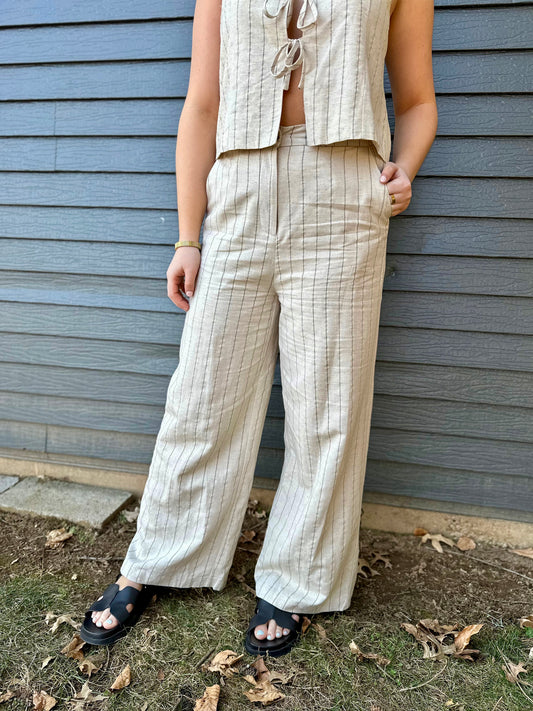 Perley Natural Stripe Pant