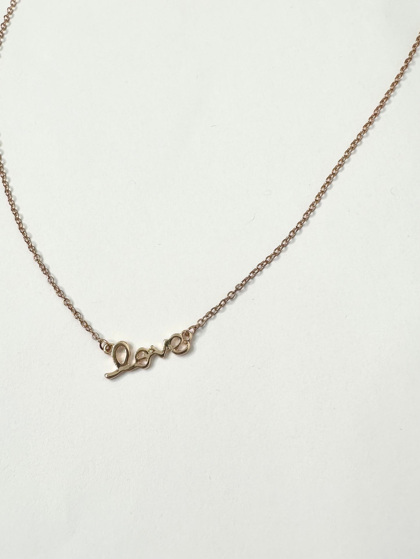 Script Love Necklace