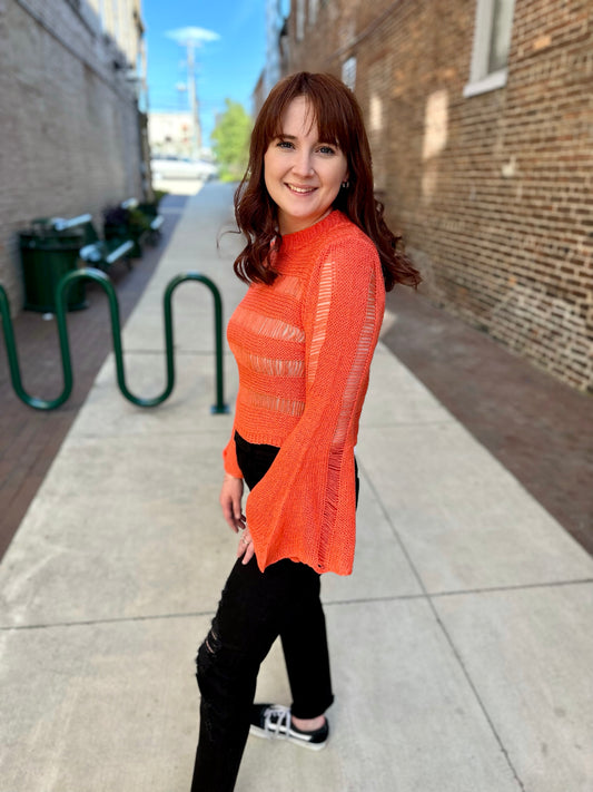 Wilson Bell Sleeve Crop Sweater
