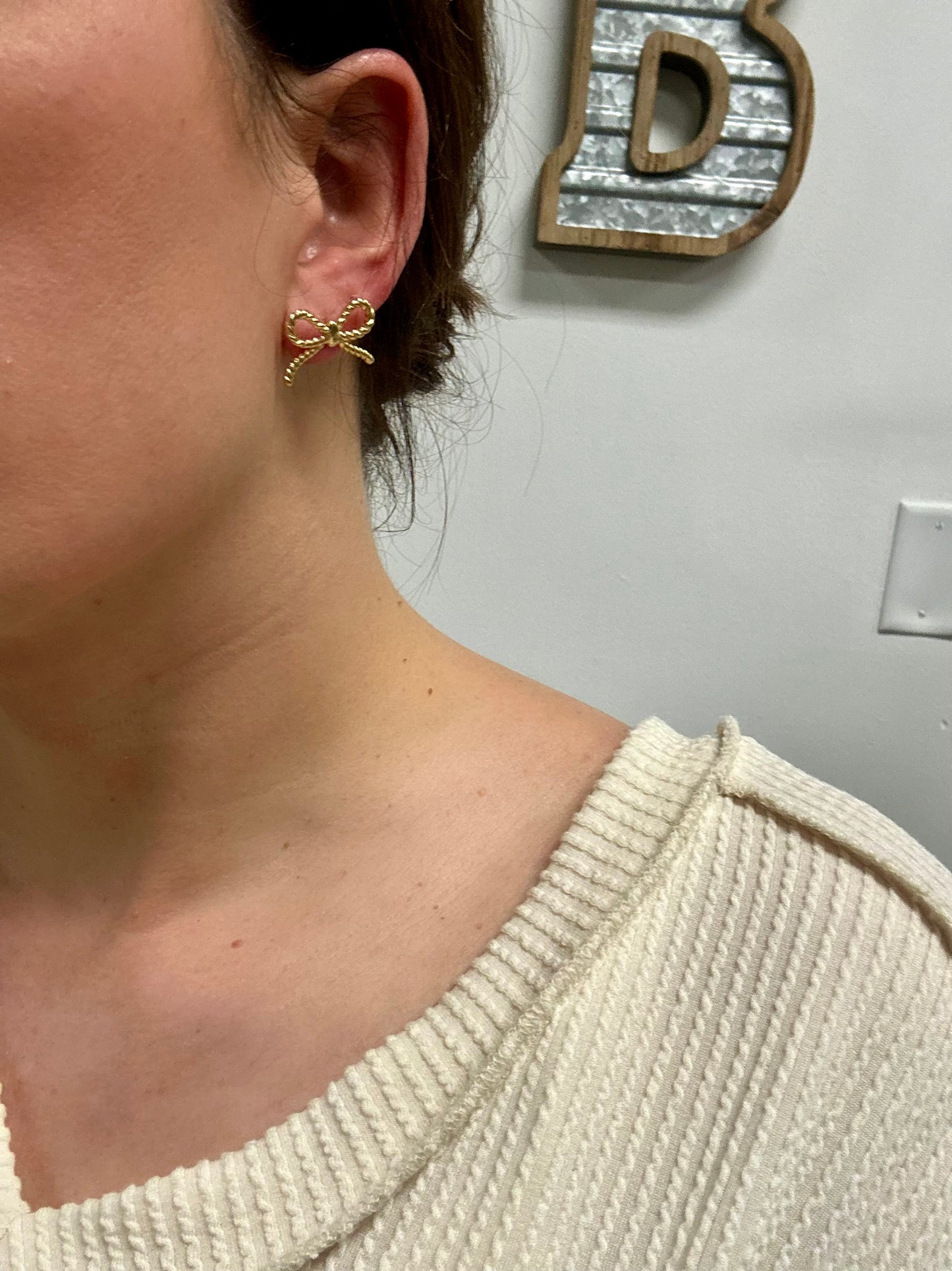 Rope Style Bow Earrings