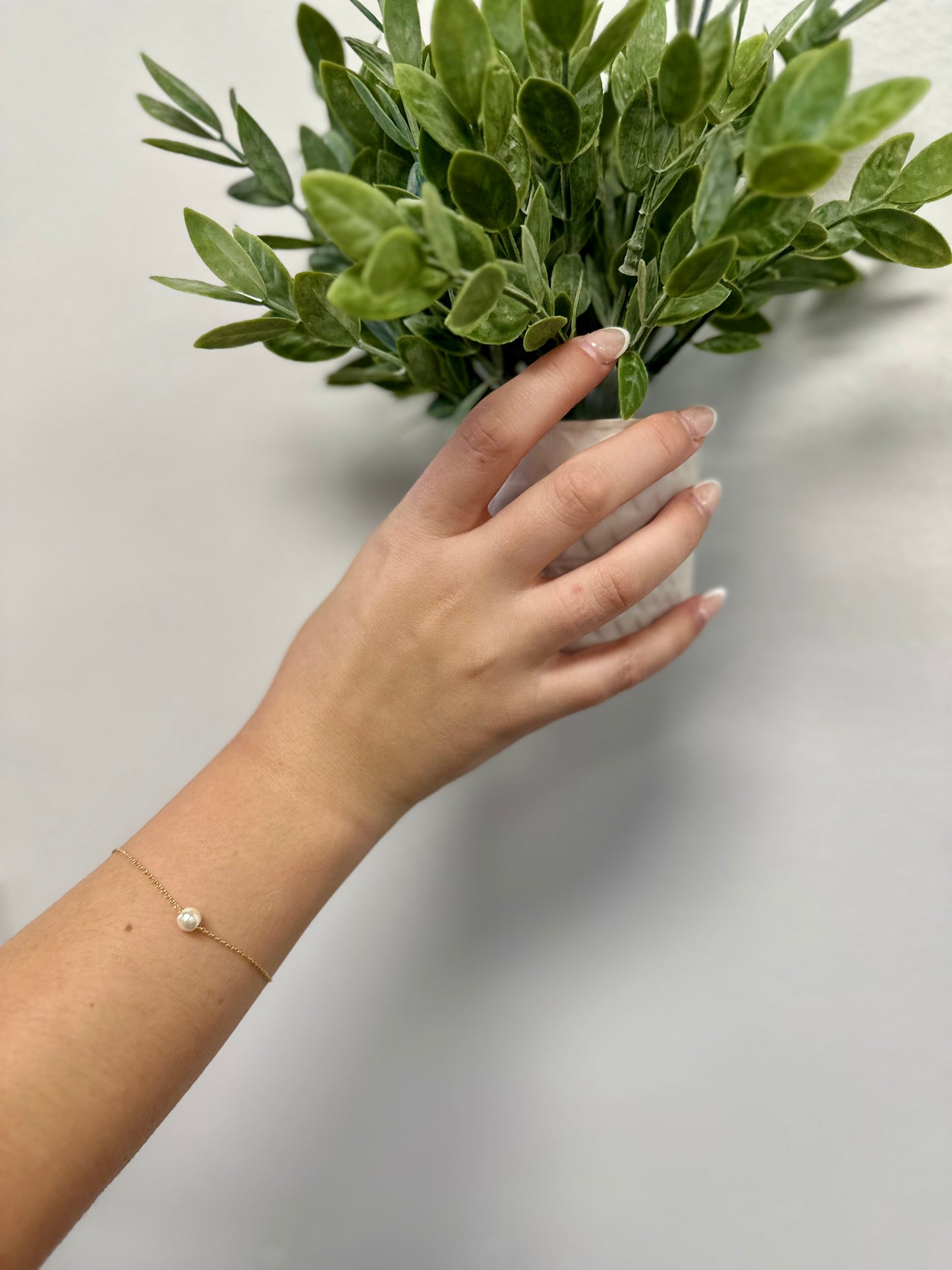 Brass Pearl Bracelet