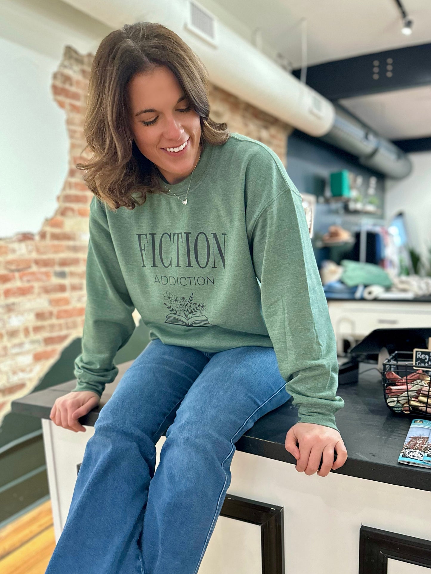 Fiction Addiction Book Sweatshirt