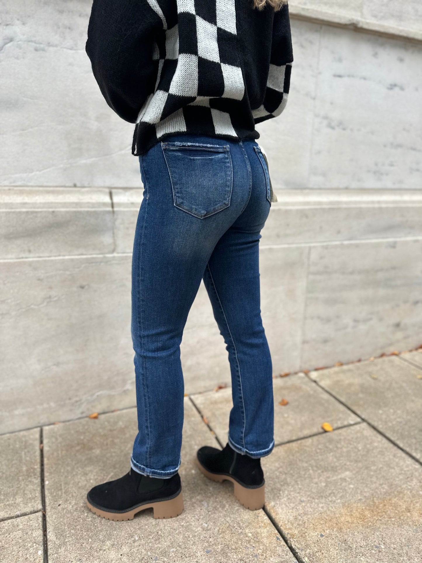 Risen Lago High Rise Straight Jeans