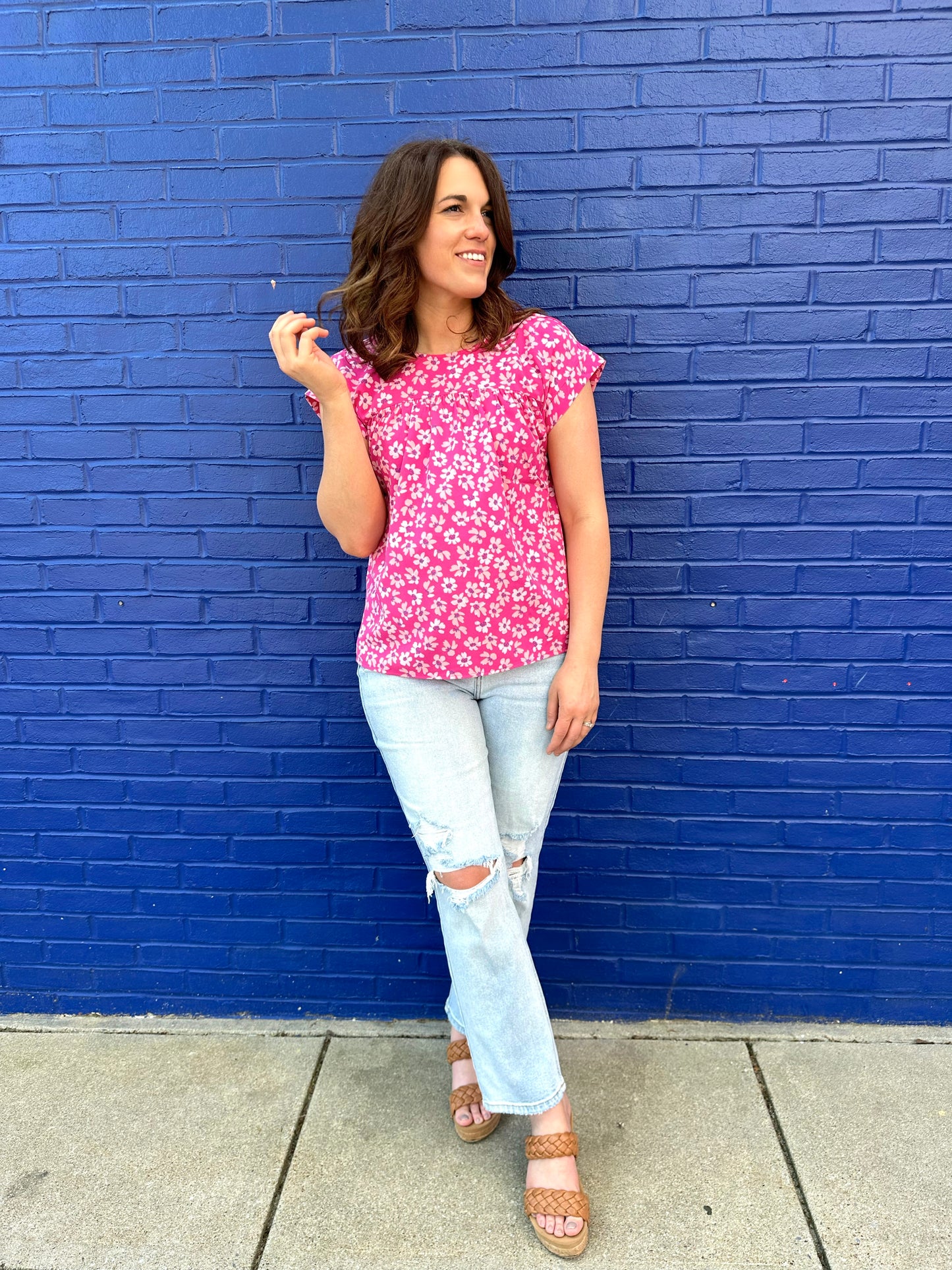 Paris Floral Blouse
