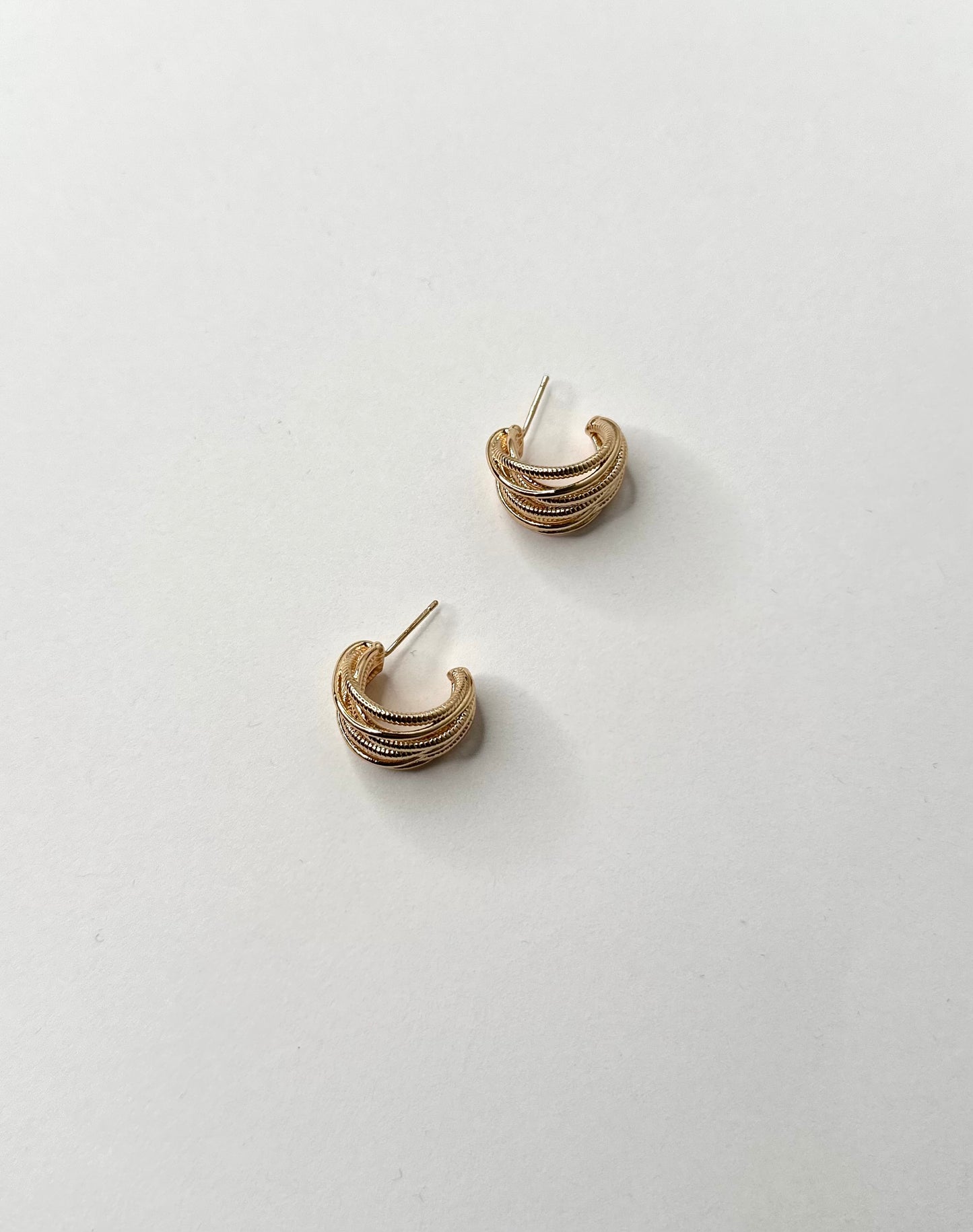 Layered & Textured Hoop Earrings