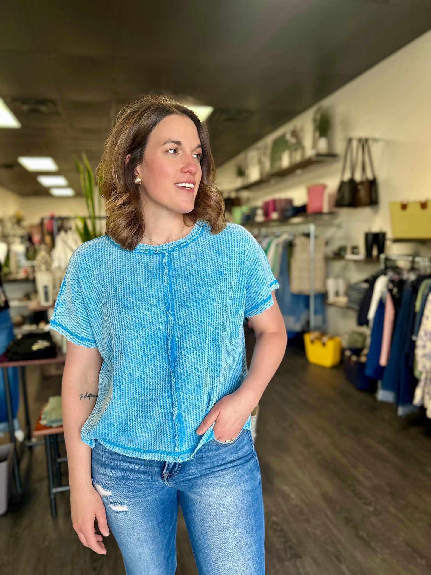 Marysville Waffle Knit Top