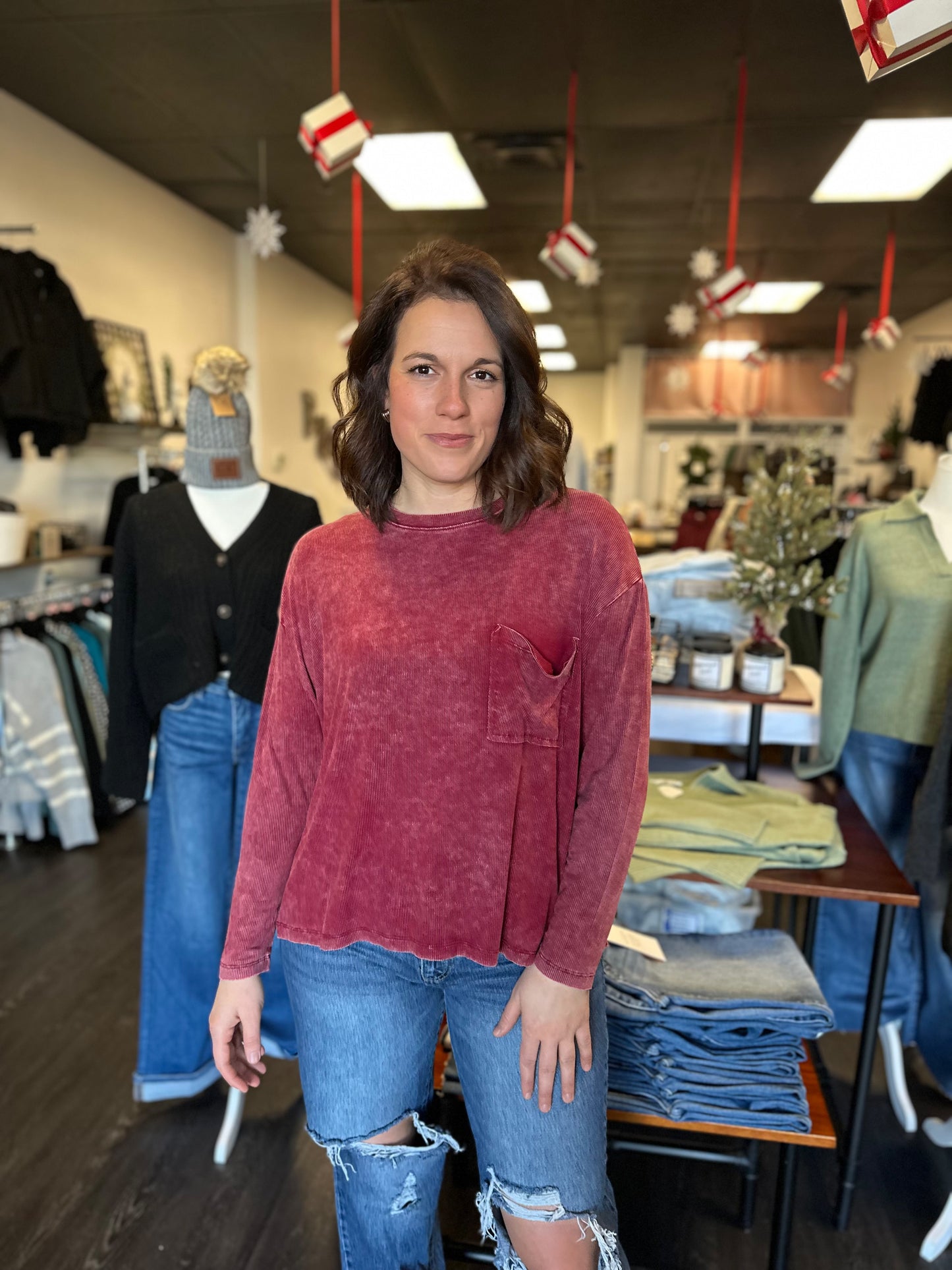 Riverton Washed Dolman Sleeve Top