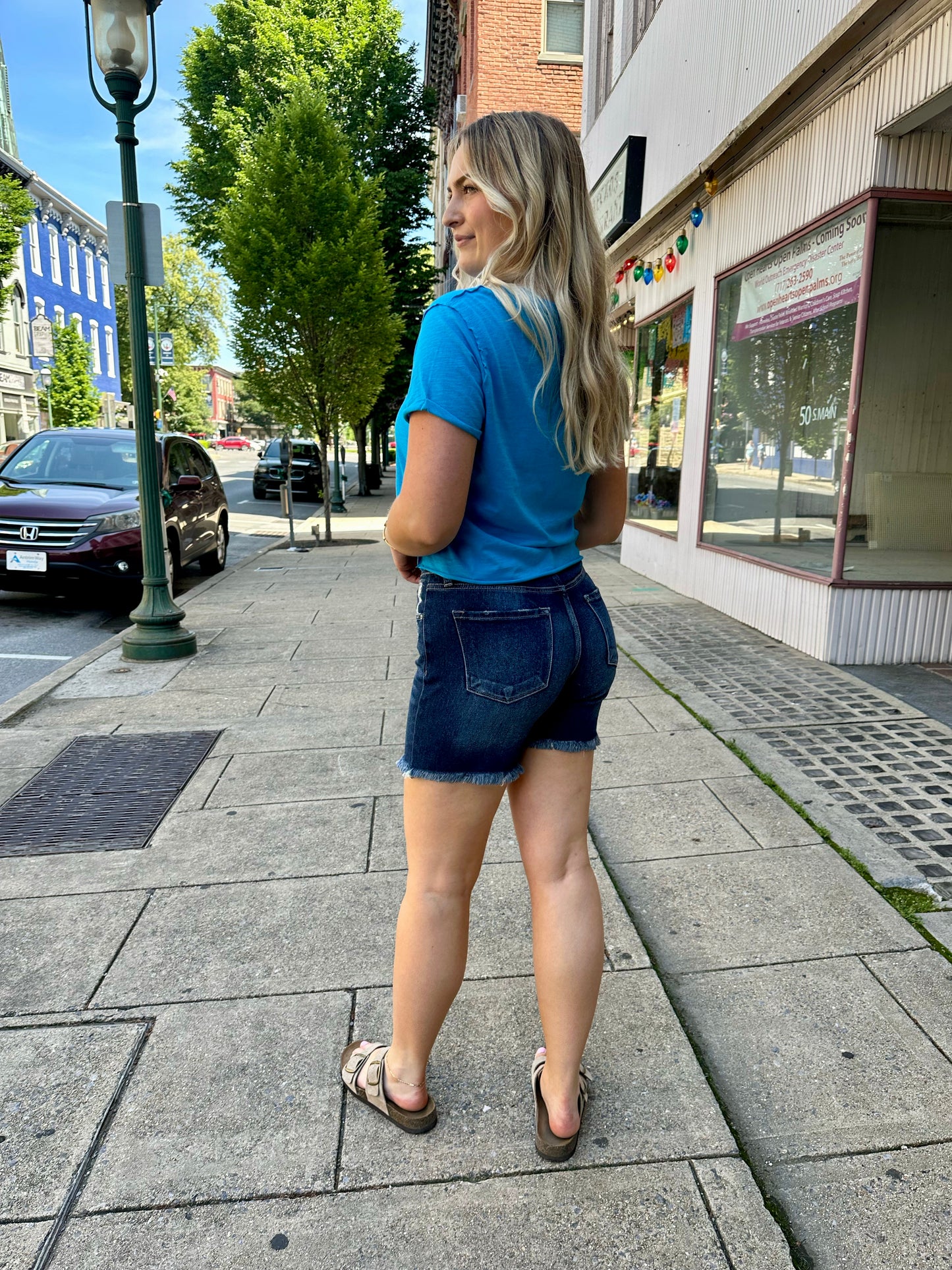 Kancan Horizon High Rise Frayed Shorts
