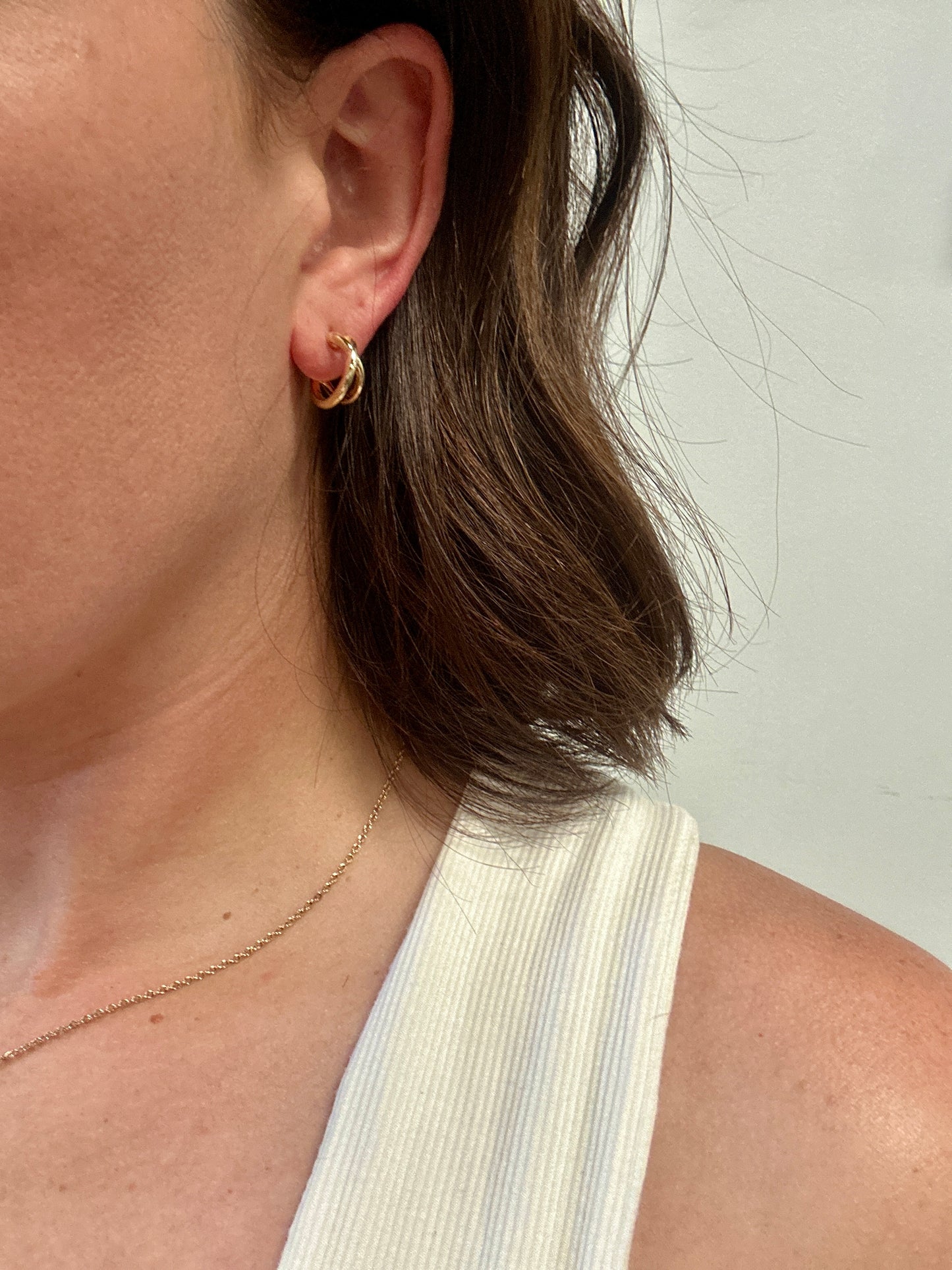 X Shape Stud Hoops