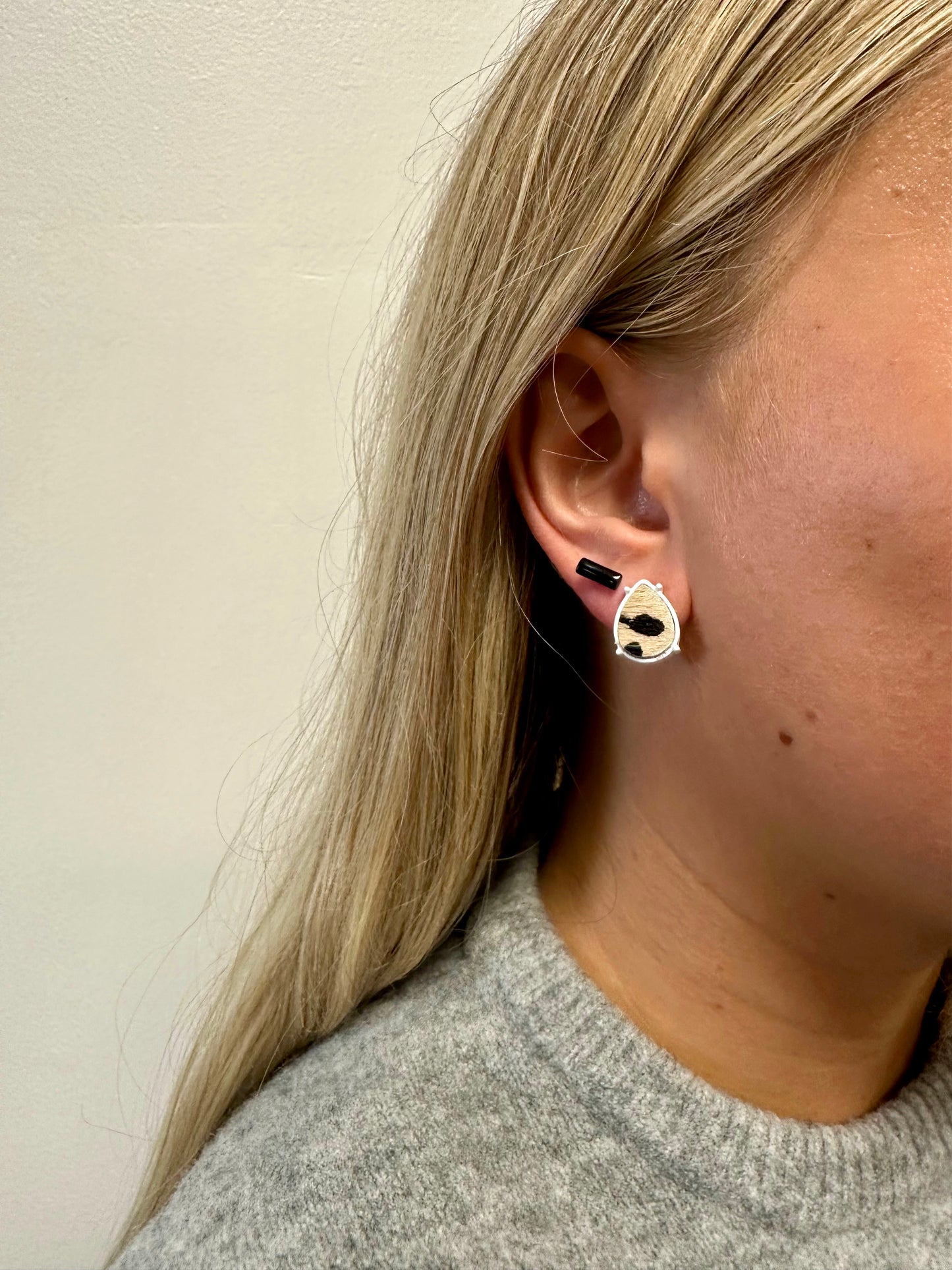 Dolly Cowhide Earrings Set