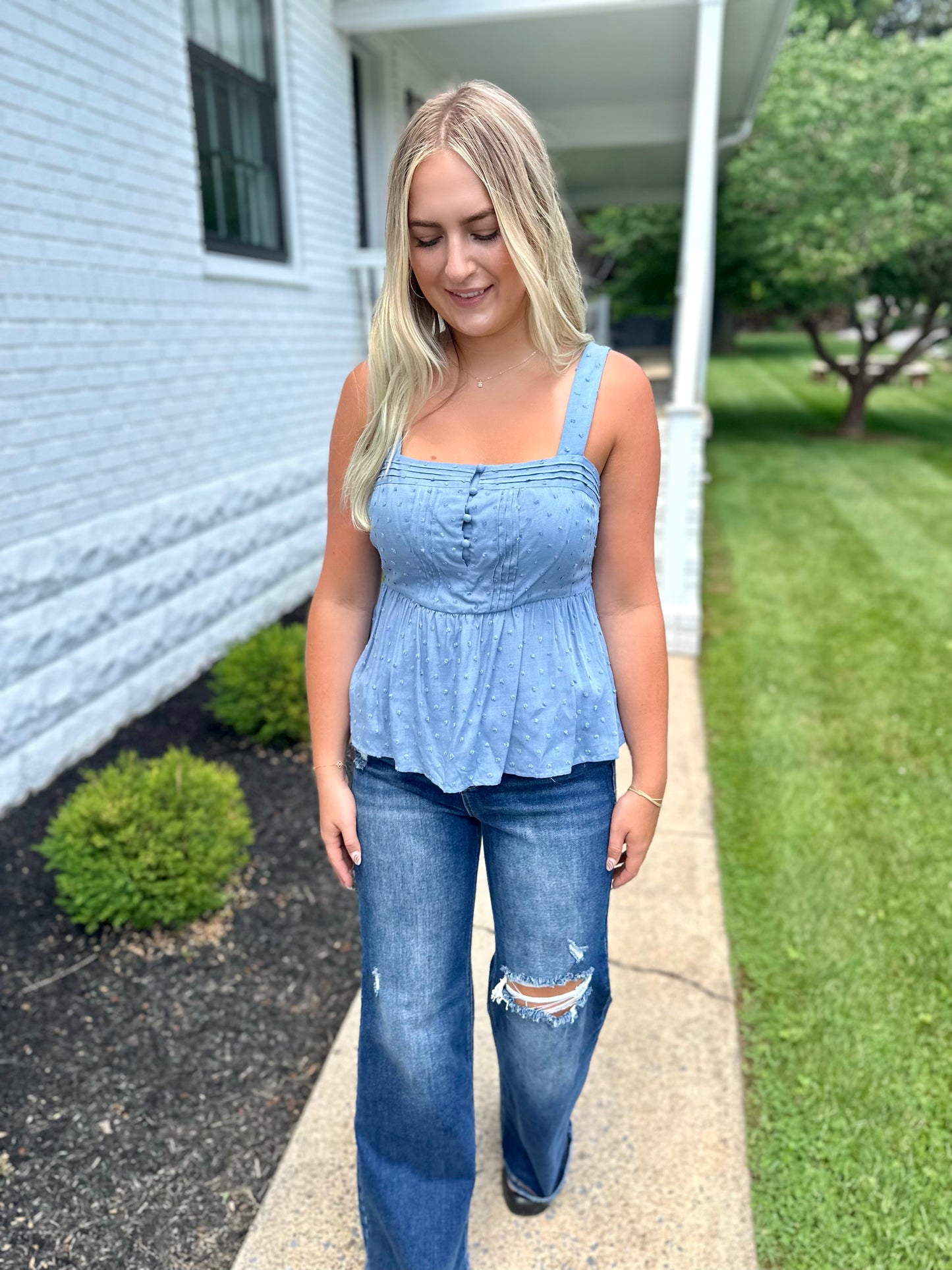 Laconia Swiss Dot Tank Top