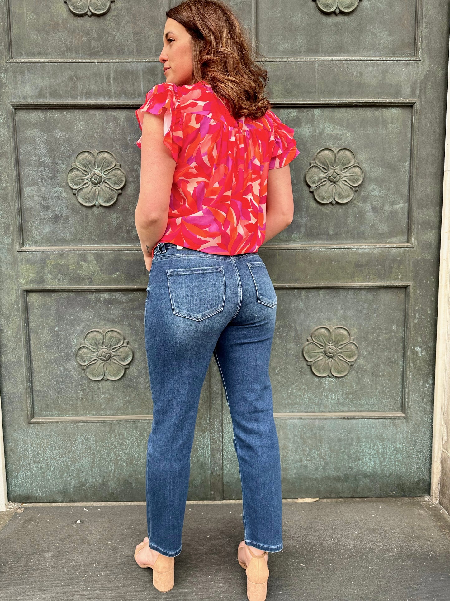 Kancan Bradenton Mid Rise Slim Straight Jeans