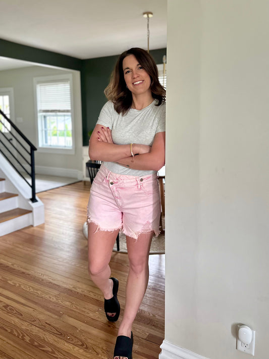 Risen High Rise Ombre Crossover Shorts