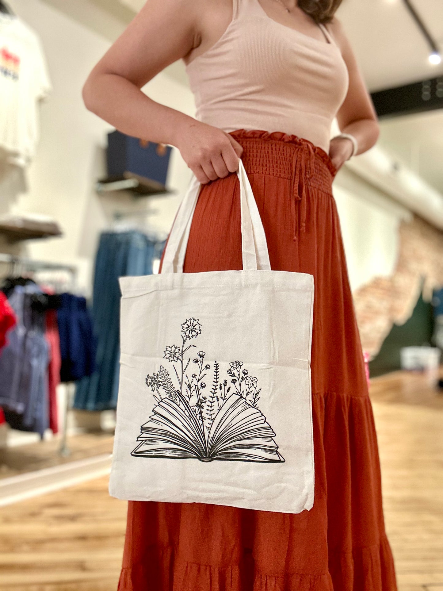 Canvas Book Tote Bag