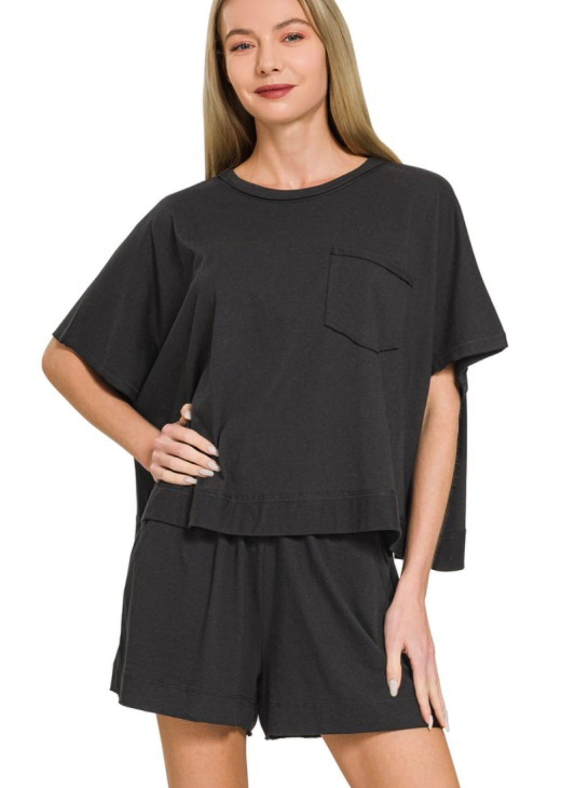 Exposed Seam Top & Shorts Set