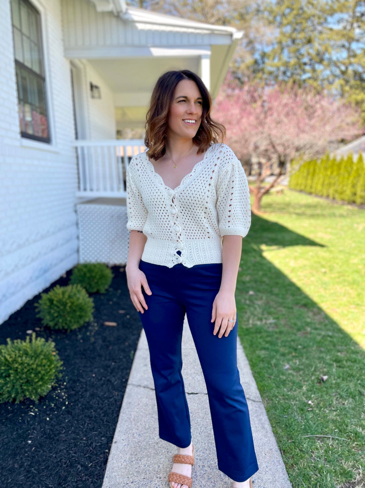 Hatfield Scalloped Crochet Top
