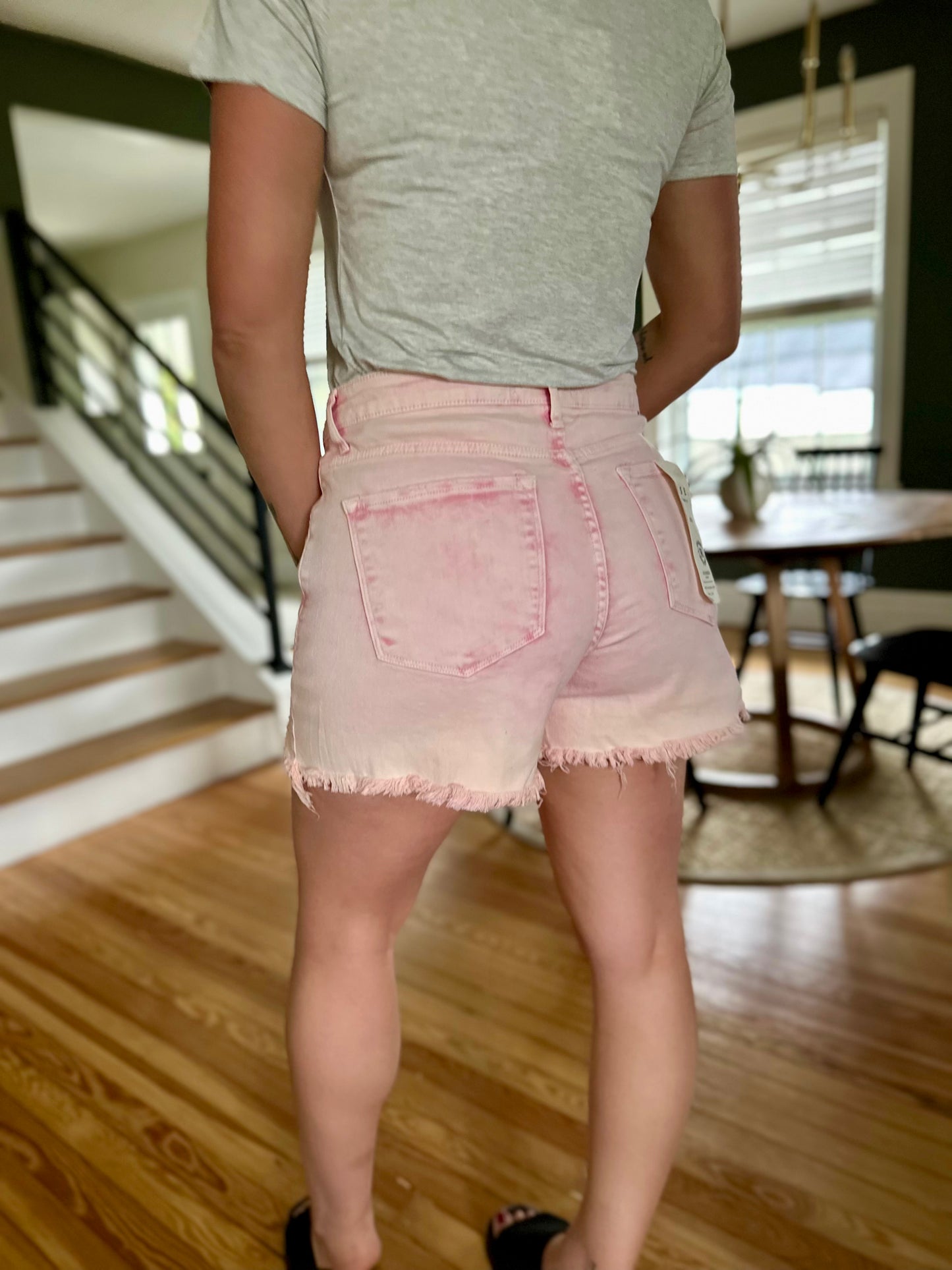 Risen High Rise Ombre Crossover Shorts
