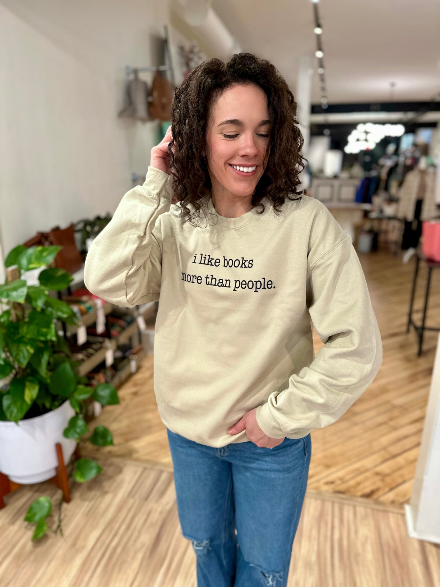 I Like Books More Than People Sweatshirt