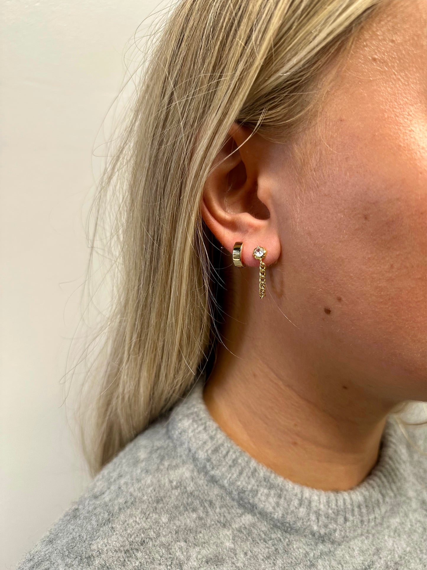Brass Huggie Hoops