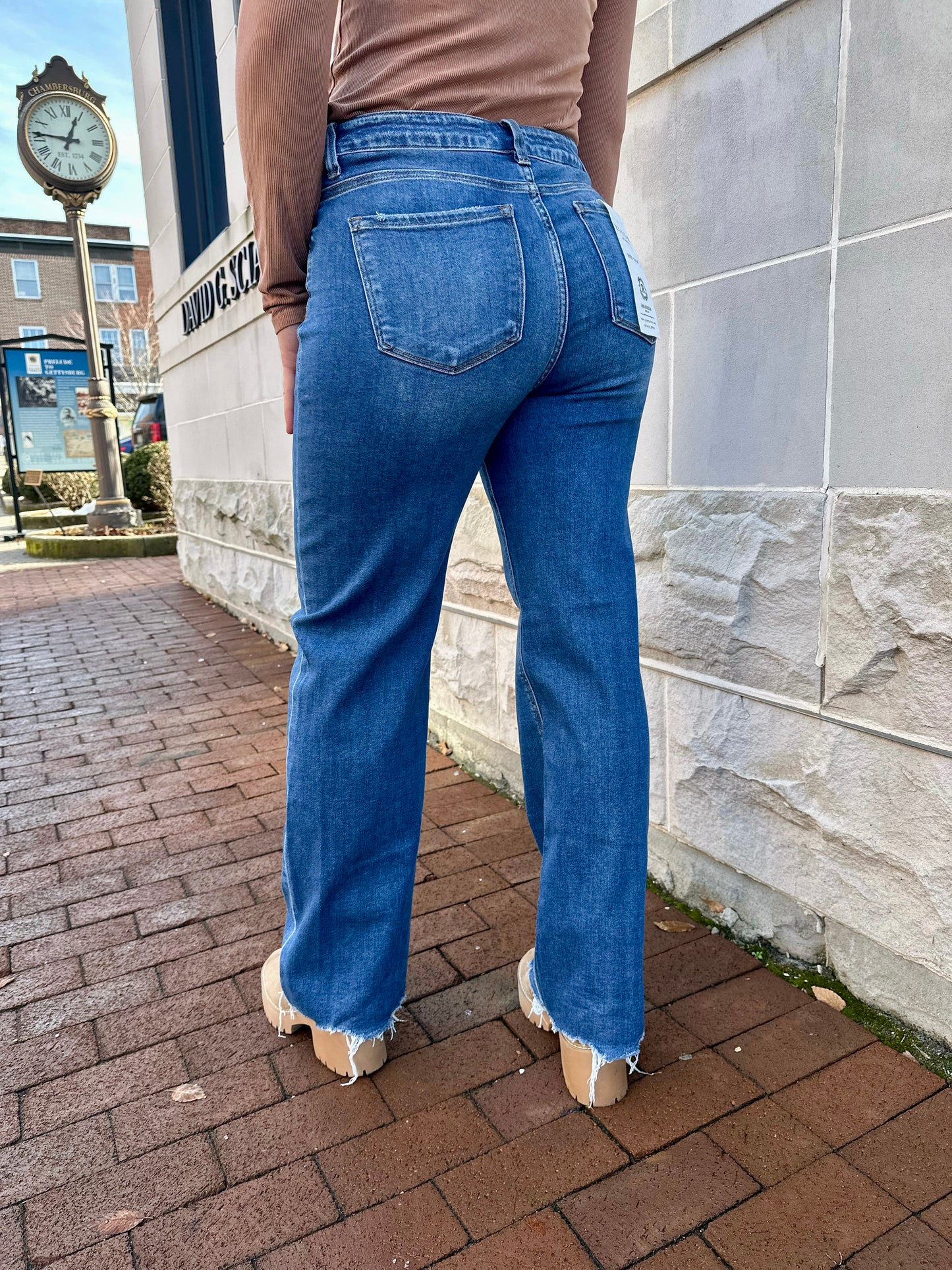 Risen Betsy High Rise Wide Leg Jeans